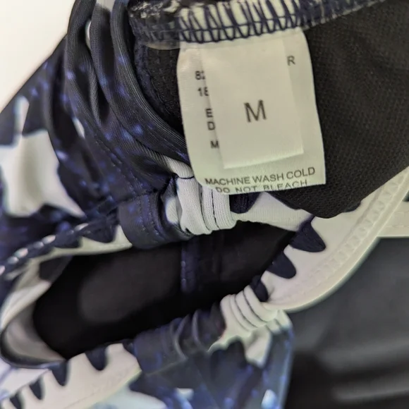 ROTITA Surplice Navy American Flag Print Tankini Set M 4th of July Patriotic - Picture 13 of 15